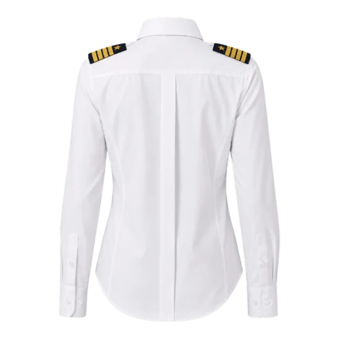 camisa manga larga galones vista trasera