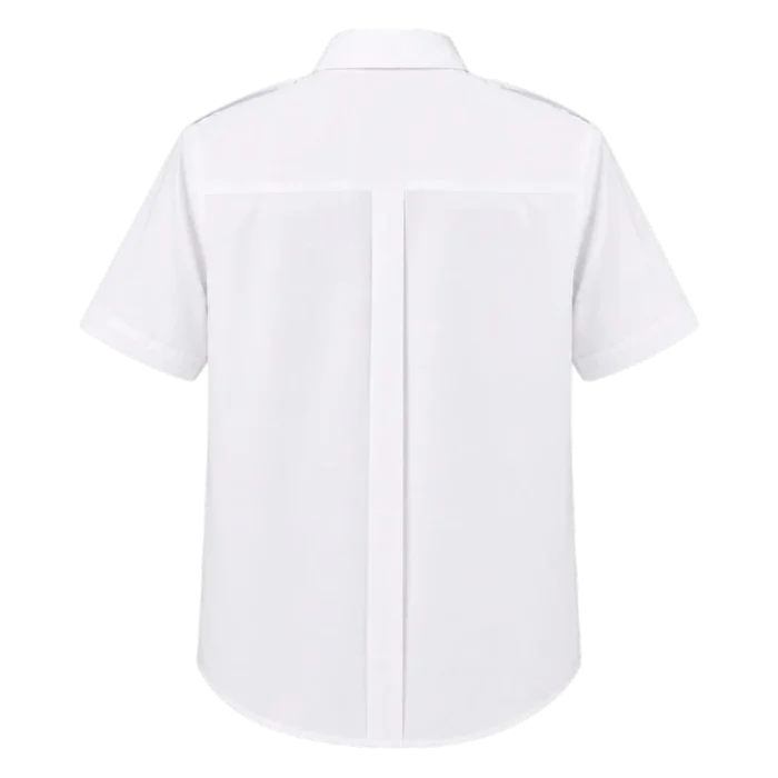 camisa piloto manga corta vista trasera