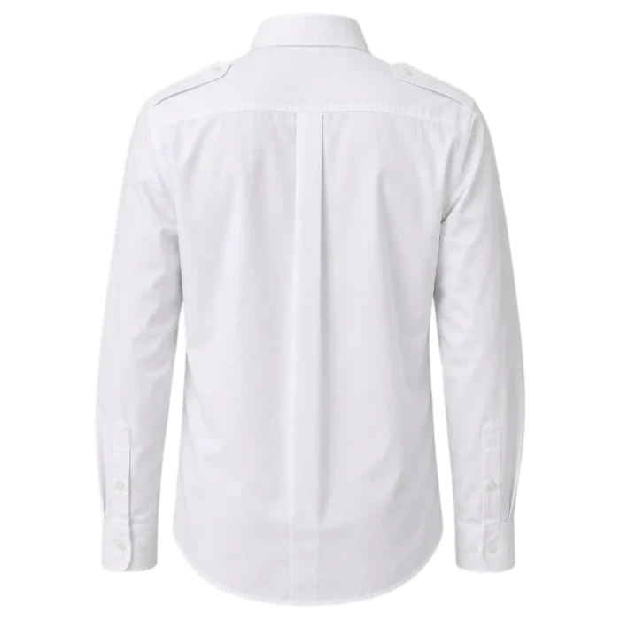 camisa piloto manga larga vista trasera