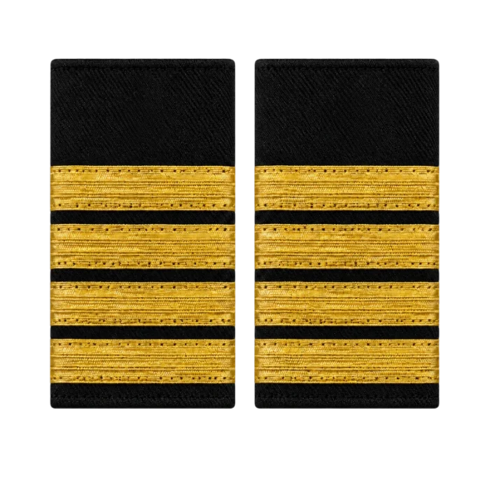 cuatro galones dorados tejido negro dorados