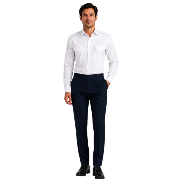 modelo hombre camisa manga larga vista delantera