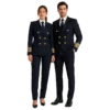 chaqueta cruzada para pilotos en azul marino