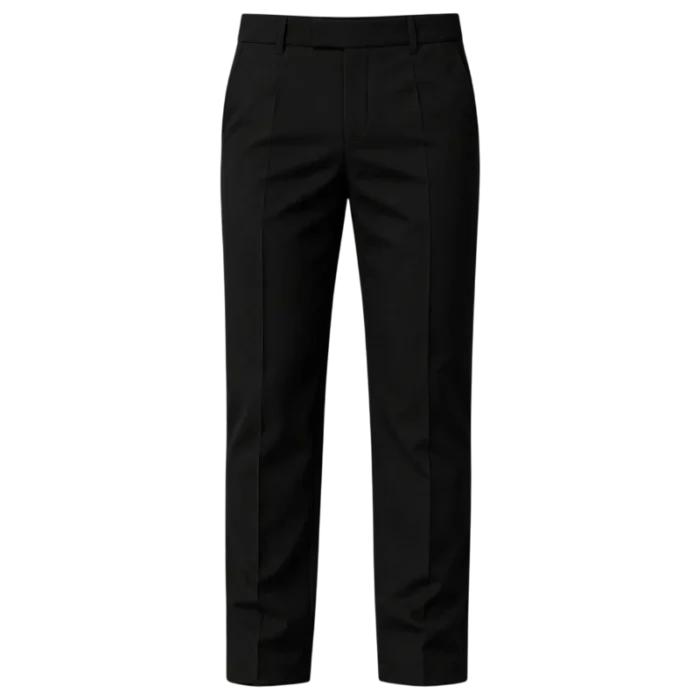 pantalon negro piloto vista delantera